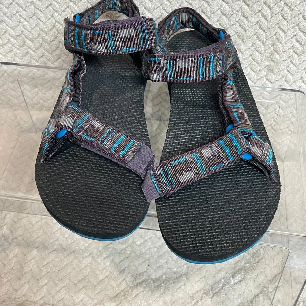 Teva Mens Size 8 Original Universal‎ Peaks Blue Strappy Outdoor Sandal Normcore